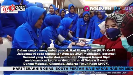 Jelang HUT ke-78, Wakil Ketua Umum Jalasenastri Buka Acara Donor Darah di Mabesal