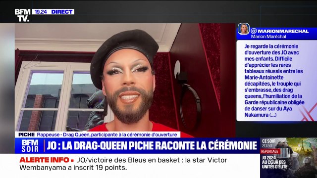 Cérémonie d'ouverture des JO de Paris 2024: la drag-queen Piche répond à ses détracteurs
