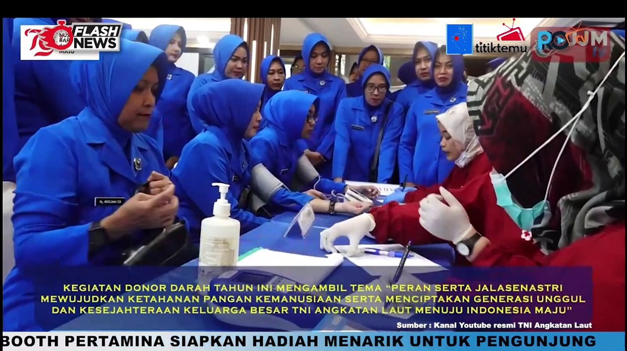 Jelang HUT Ke-78 Jalasenastri Tahun 2024, Prajurit TNI AL Ikuti Kegiatan Donor Darah