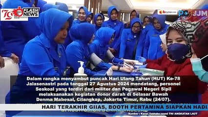 Wakil Ketua Umum Jalasenastri Buka Acara Donor Darah di Auditorium Denma Mabesal Jelang HUT Ke-78 Jalasenastri