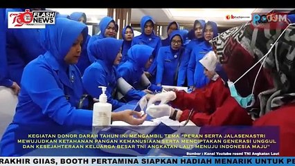 Jelang HUT ke-78 Jalasenastri Tahun 2024, Prajurit TNI AL Ikuti Kegiatan Donor Darah