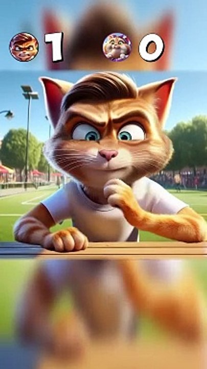 Grandma cat - the hot dog eating Champion #food #cartoon #funnycat