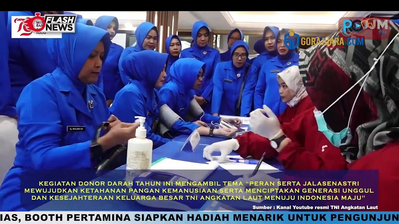 JELANG HUT KE-78 JALASENASTRI TAHUN 2024, PRAJURIT TNI AL IKUTI KEGIATAN DONOR DARAH