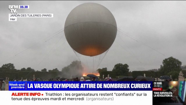 JO: les curieux se pressent en masse pour admirer la vasque olympique dans le jardin des Tuileries