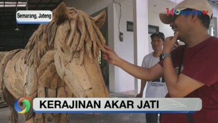Kayu Akar Jati Disulap Jadi Kerajinan Tangan Bernilai Jual Tinggi