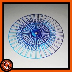 (VIDEO #2) ️️ DIBUJANDO con un espirógrafo de engranajes un hermoso y colorido diseño geométrico.