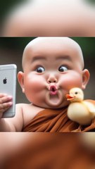 Monk cute baby #short #shortvideos #funny video #cute baby