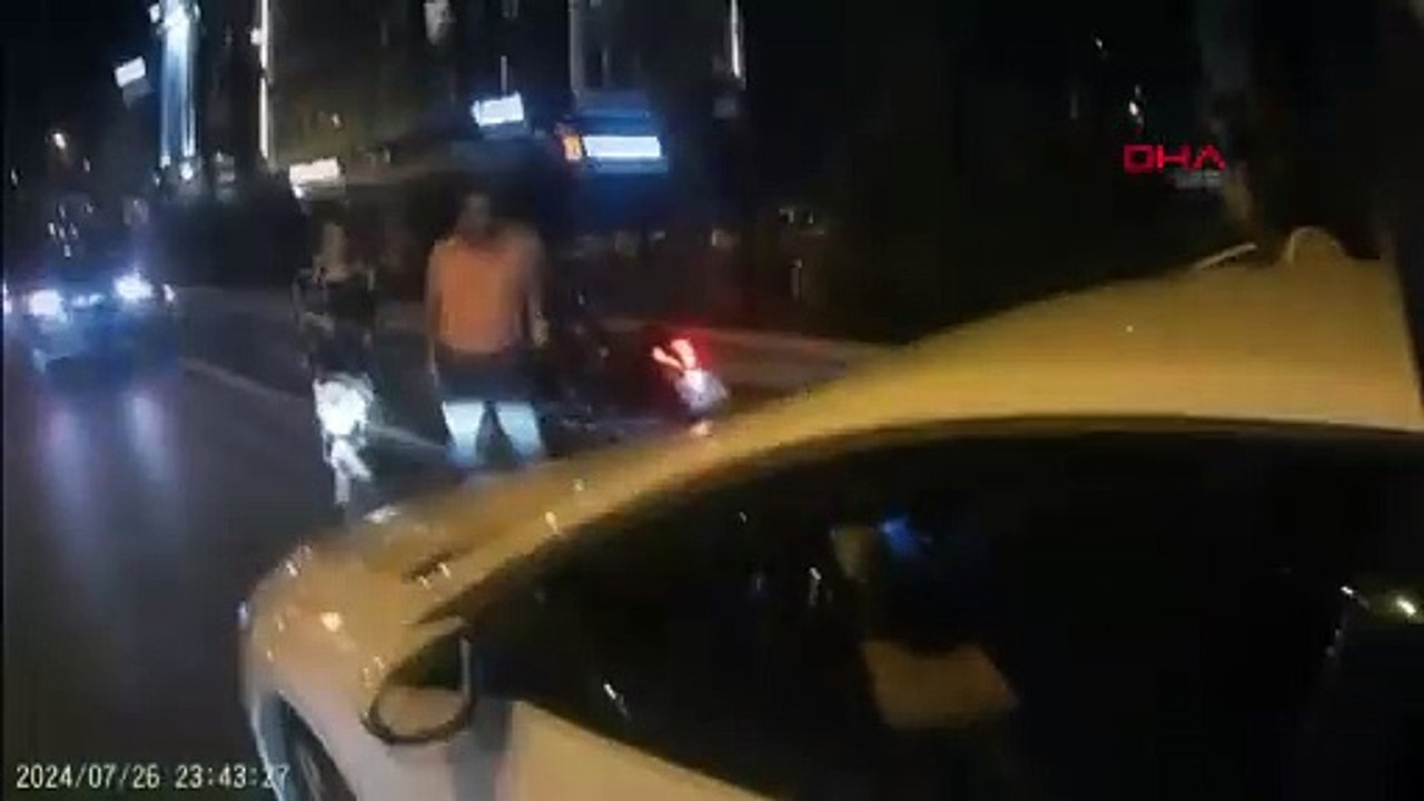 İntikam sürüşü! E-5'te trafikte tartıştığı kişiyi motosikletle ezmeye çalıştı...