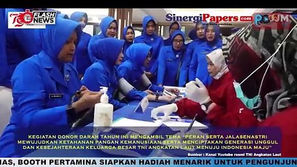 Jelang HUT ke-78 Jalasenastri Tahun 2024, Prajurit TNI AL Ikuti Kegiatan Donor Darah