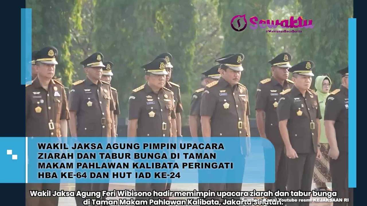 Wakil Jaksa Agung Feri Wibisono Memimpin Upacara Ziarah Dan Tabur Bunga Di Taman Makam Pahlawan Kalibata