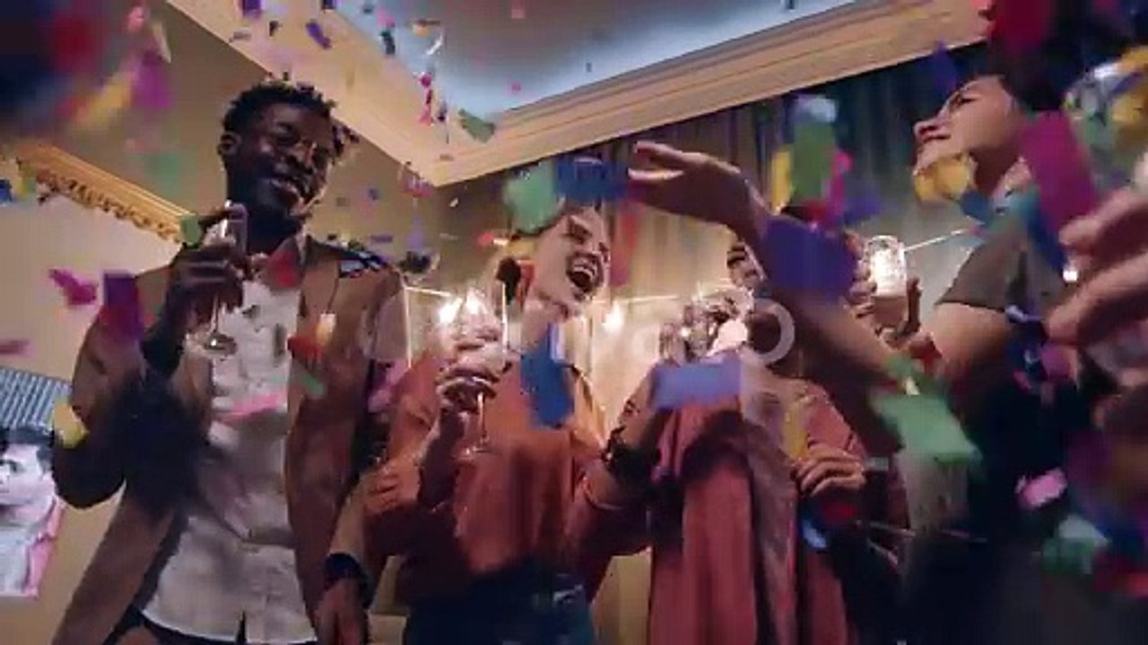 Young People Partying with Confetti