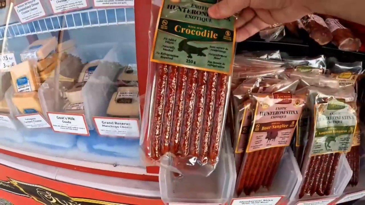 Farmer Market Peterborough Ontario Superior Meats Crocodile sticks Review