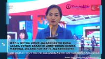 Wakil Ketua Umum Jalasenastri Sedang Membuka Acara Donor Darah Di Auditorium DENMA MABESAL