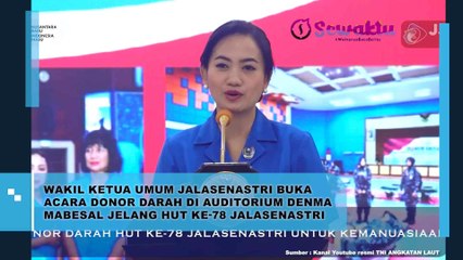 Wakil Ketua Umum Jalasenastri Sedang Membuka Acara Donor Darah Di Auditorium DENMA MABESAL