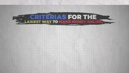 laziest way to make money online