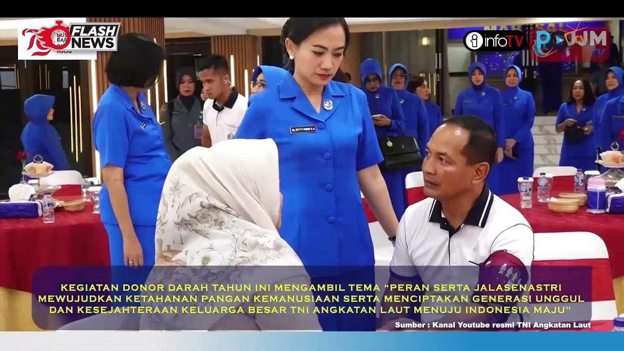 JELANG HUT KE-78 JALASENASTRI TAHUN 2024, PRAJURIT TNI AL IKUTI KEGIATAN DONOR DARAH