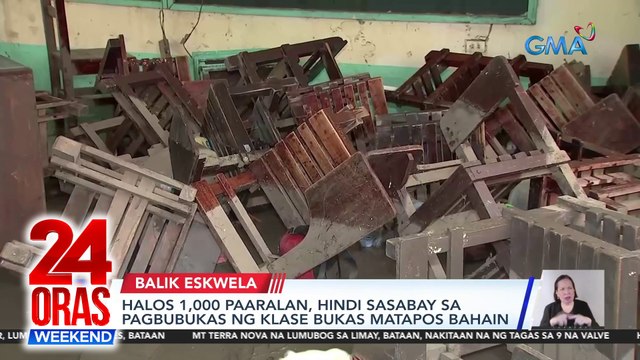 Halos 1,000 paaralan, hindi sasabay sa pagbubukas ng klase bukas matapos bahain | 24 Oras Weekend