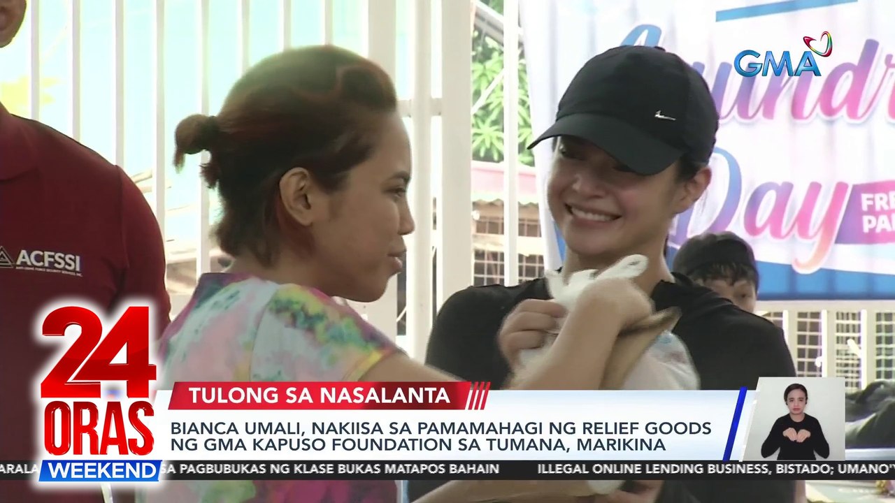Bianca Umali, nakiisa sa pamamahagi ng relief goods ng GMA Kapuso Foundation sa Tumana, Marikina | 24 Oras Weekend