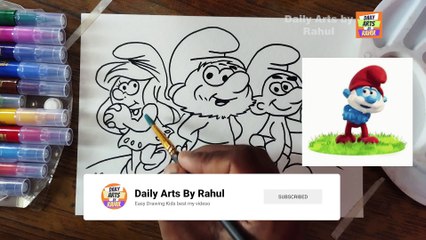 Smurfs The Lost Village  Drawing, Painting For kids Toddlers | How to draw Cute Smurfs