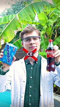 Faire la plus GROSSE réaction Mentos vs Sodas ! #boissons #coca #mentos #pepsi