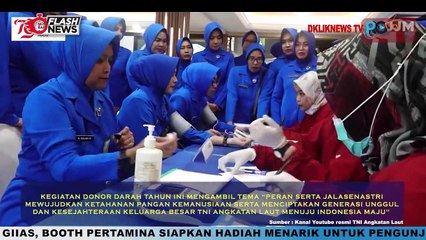 Jelang HUT Ke-78 Jalasenastri Tahun 2024, Prajurut TNI AL Ikuti Kegiatan Donor Darah