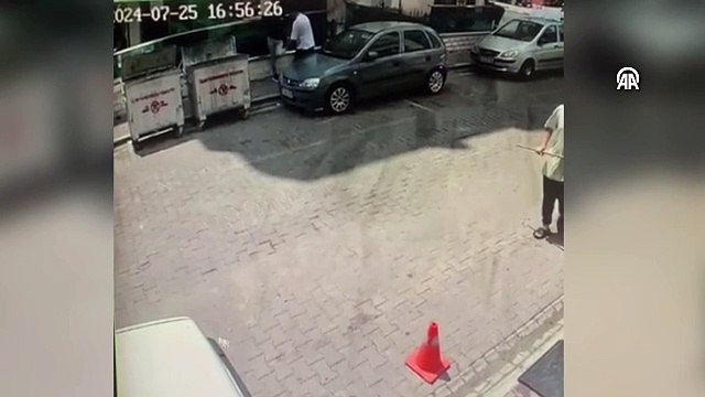 Beşinci kattan üzerine 500 litrelik su deposu düştü