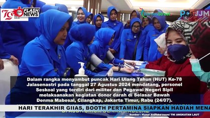 Wakil Ketua Umum Jalasenastri Buka Acara Donor Darah di Auditorium Denma Mabesal Jelang HUT ke-78 Jalasenastri