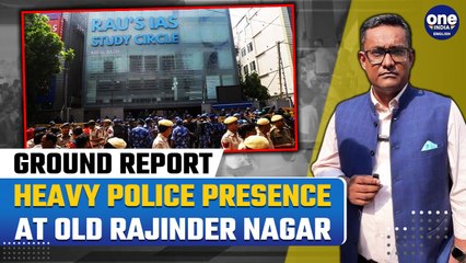 Download Video: Old Rajinder Nagar Coaching Flooding: Police Pushes the Protesting Students Away | Ground Report