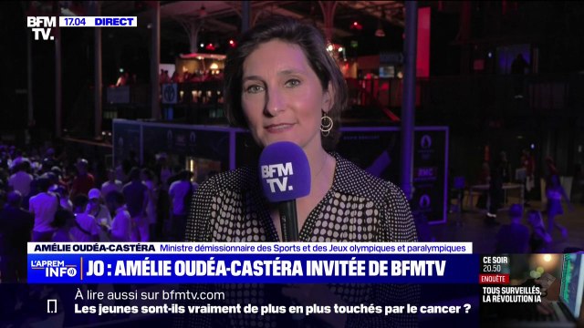 On est très, très heureux pour elle : la réaction d'Amélie Oudéa-Castéra, après la deuxième médaille d'or française aux JO de Paris