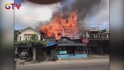Dua Ruko di Samarinda Ludes Terbakar