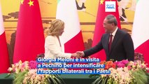 Cina: Meloni a Pechino per una nuova fase di collaborazione con l'Italia, firmato piano triennale