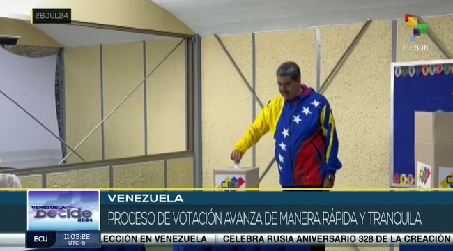 En paz y armonía el candidato Nicolás Maduro ejerció su derecho al voto