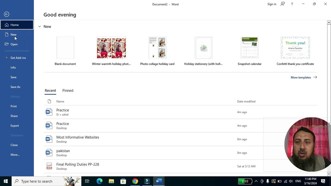 How To Open Word Document, Create an Existing File in MS Word 2019 I MS Word M File Kaisy Open krain I Asad Guides