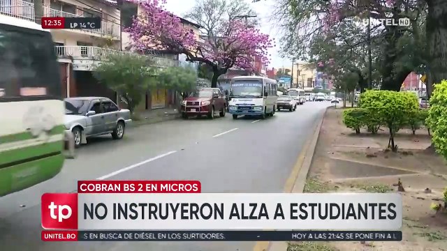 Denuncian el cobro de Bs 2 a estudiantes en micros y Alcaldía cruceña anuncia sanciones