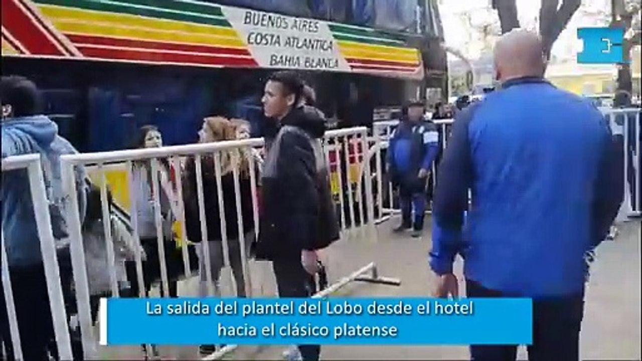 La partido desde el hotel de Gimnasia camino al clásico platense