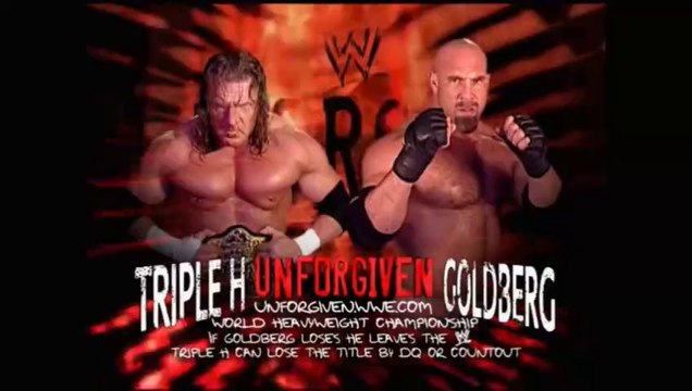 WWE Unforgiven 2003 - Goldberg vs Triple H (World Heavyweight Championship)