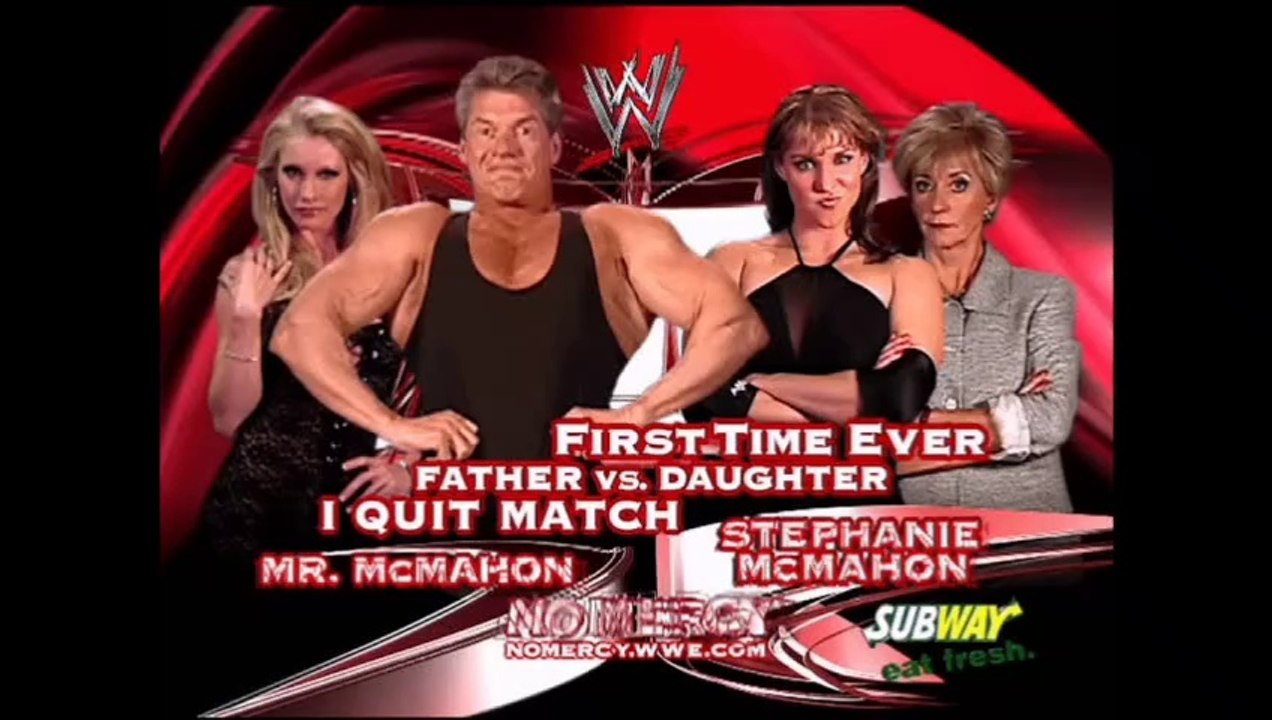 WWE No Mercy 2003 - Stephanie McMahon vs Mr. McMahon (I Quit Match)