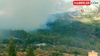 Antalya'daki orman yangını sebebiyle 7 ev boşaltıldı