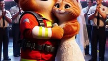 Cute Cat is a firefighter