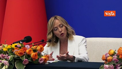 Meloni: "Vogliamo cooperare con la Cina nel settore della mobilita elettrica"
