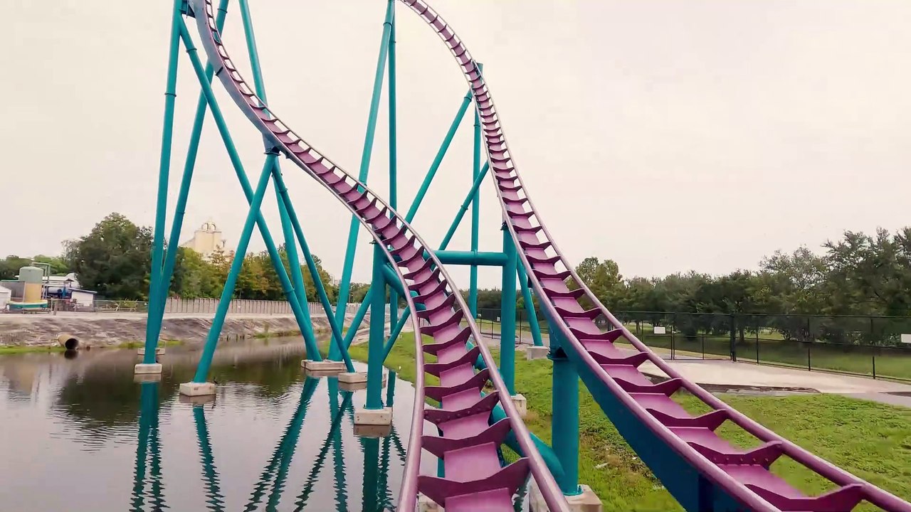 Front Row POV of Mako Roller Coaster (Sea World - Orlando, FL) - 4K60 POV