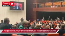 Yenişehirlioğlu'nun muhalefet sıralarına el işaretiyle 