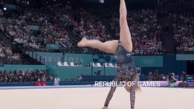 Simone Biles _ Jade Carey Floor Exercise, Women's Gymnastic Olympic Highlights, Biles Ankle Injury