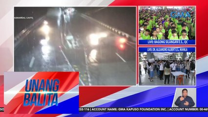 Van, sumalpok sa center island; 2 sa mga sakay nito, tumilapon | Unang Balita