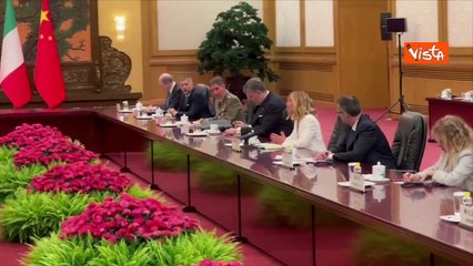 Meloni in Cina: "Interesse a implementare ed equilibrare interscambio"