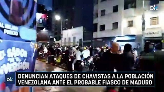 Denuncian ataques de chavistas a la población venezolana ante el probable fiasco de Maduro