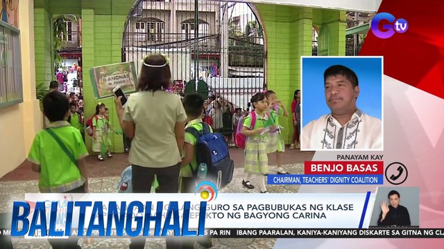 Kahandaan ng ilang guro sa pagbubukas ng klase apektado dahil sa epekto ng Bagyong Carina | Balitanghali