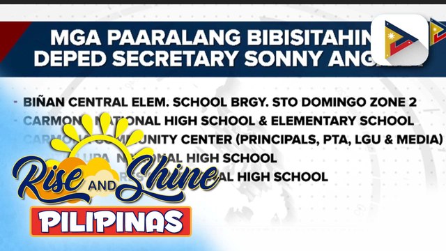 DepEd Sec. Angara, nakatakdang maglibot sa ilang mga paaralan ngayong araw