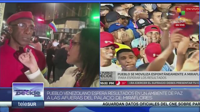 Pueblo chavista se reúne alrededor del Palacio de Miraflores