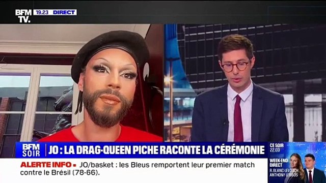 JO - La Drag-queen Piche dément les propos du directeur artistique et confirme que c'est bien la Cène qu'elle a jouée : Si Marion Maréchal réagit, c'est qu'on a réussi notre coup